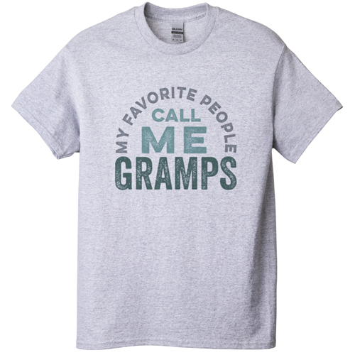 Call Me Nickname T-shirt, Adult (XL), Gray, Customizable front & back, Blue, lake