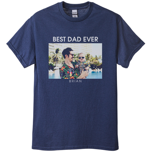 Text Gallery of One T-shirt, Adult (XL), Navy, Customizable front, White, white