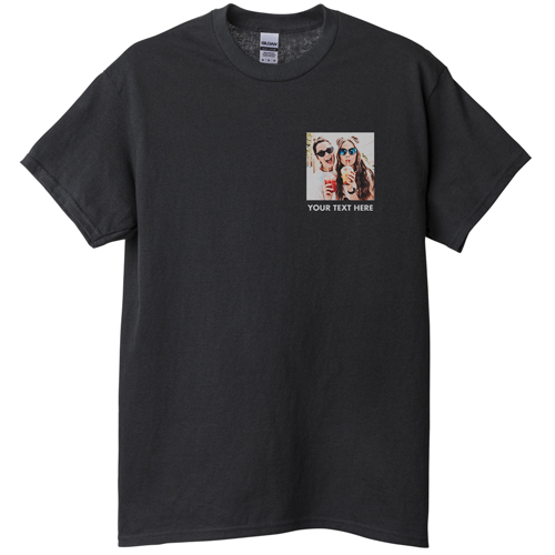 Pocket Gallery of One T-shirt, Adult (XXL), Black, Customizable front & back, White, white