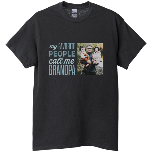 Favorite People Call Me T-shirt, Adult (XXL), Black, Customizable front & back, Blue, cedar