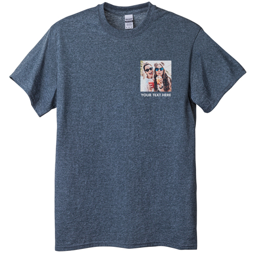 Pocket Gallery of One T-shirt, Adult (XXL), Gray, Customizable front, White, white