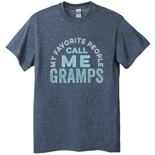Call Me Nickname T-shirt, Adult (XXL), Gray, Customizable front & back, Blue