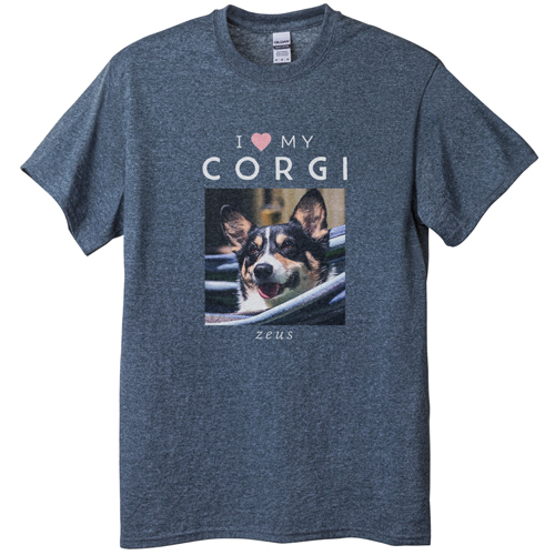 I Heart My T-shirt, Adult (XXL), Gray, Customizable front & back, Black