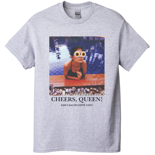 Gallery of One T-shirt, Adult (XXL), Gray, Customizable front & back, White, white