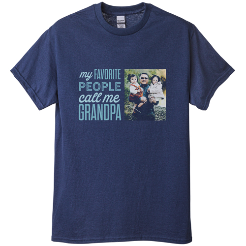 Favorite People Call Me T-shirt, Adult (XXL), Navy, Customizable front, Blue, cedar