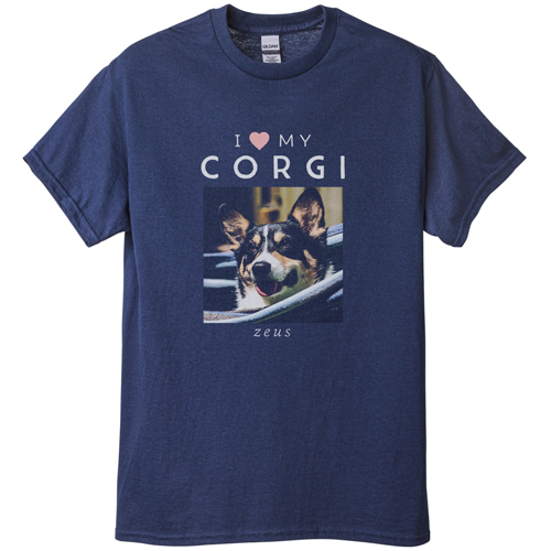 I Heart My T-shirt, Adult (XXL), Navy, Customizable front, Black, black