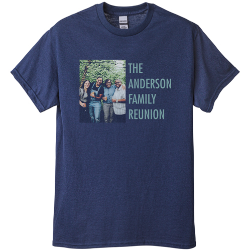 Simple Gallery of One T-shirt, Adult (XXL), Navy, Customizable front, White