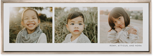 Three Of A Kind Wall Art, Metallic, Single piece, Mounted, 12x36, Multicolor, multi