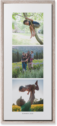 Three of a Kind Portrait Wall Art, Rustic, Single piece, Mounted, 10x24, Multicolor