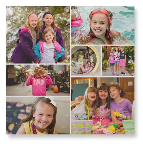 Gallery of Seven Wall Art, No Frame, Single piece, Mounted, 16x16, Multicolor, multi