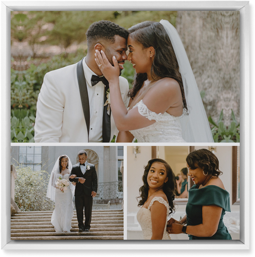 Gallery of Three Portrait Wall Art, White, Single piece, Mounted, 16x16, Multicolor, multi