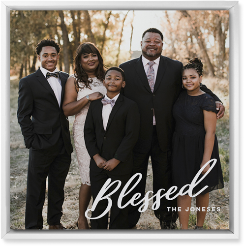 Blessed Letters Wall Art, White, Single piece, Mounted, 16x16, White