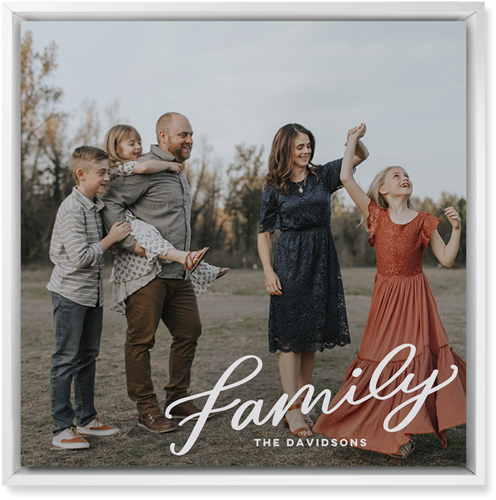 Family Letters Wall Art, White, Single piece, Mounted, 16x16, White, white