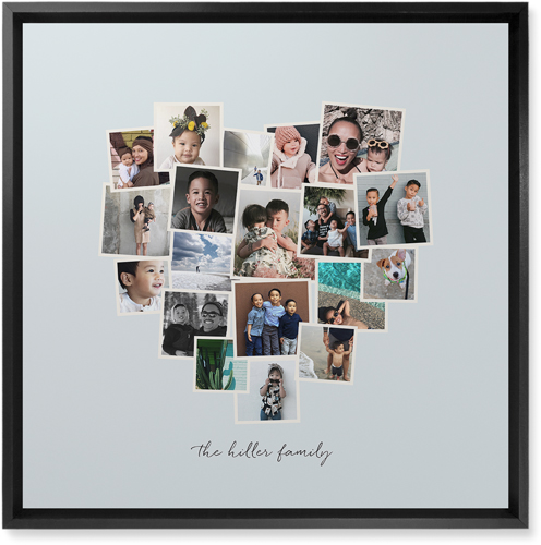 Heart Strings Wall Art, Black, Single piece, Mounted, 16x16, Gray, air