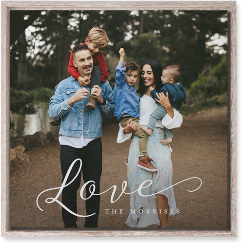 Just Love Portrait Wall Art, Rustic, Single piece, Mounted, 16x16, White, white