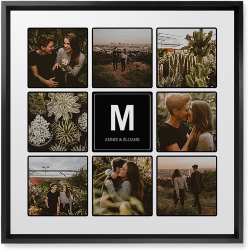 Photo Tiles Wall Art, Black, Single piece, Mounted, 16x16, Black, black