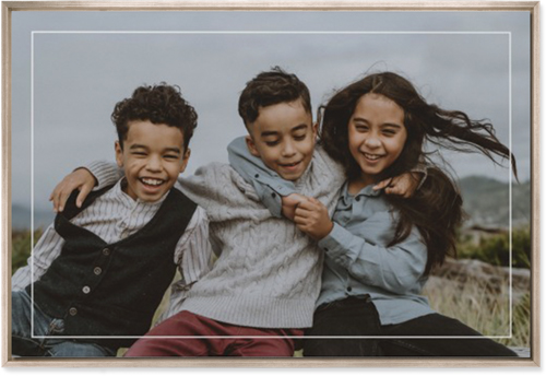 Floating Frame Wall Art, Metallic, Single piece, Mounted, 24x36, White