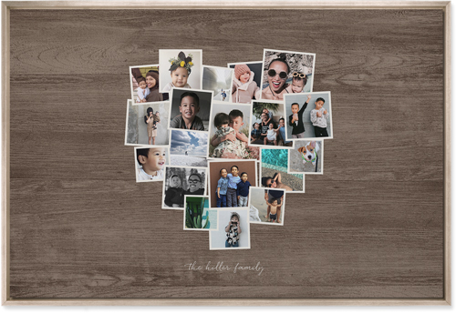 Heart Strings Wall Art, Metallic, Single piece, Mounted, 24x36, Brown, wood