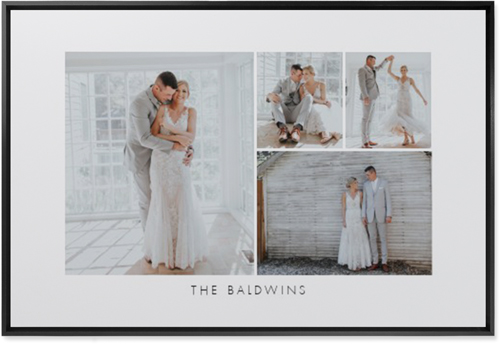 Four Corners Wall Art, Black, Single piece, Mounted, 24x36, White, white