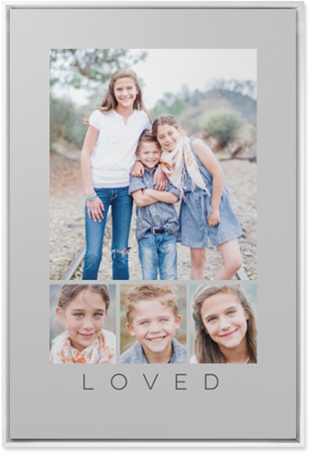 Four Real Wall Art, White, Single piece, Mounted, 24x36, Gray, silver lining