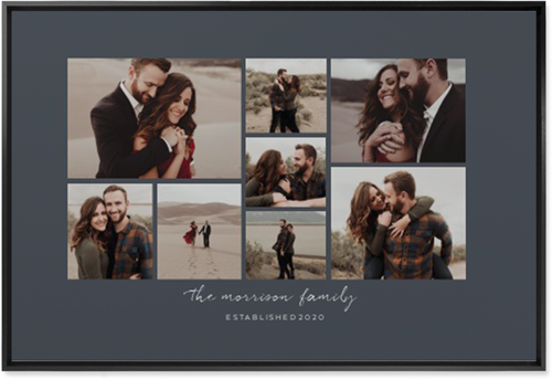 Pieces of Eight Wall Art, Black, Single piece, Mounted, 24x36, Gray, gray