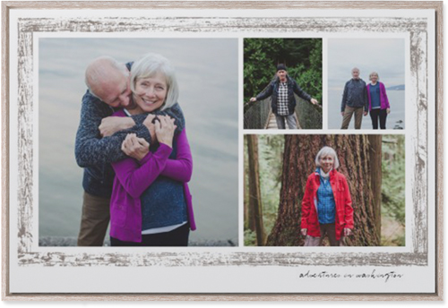 Brushed Border Collage Of Four Wall Art, Rustic, Single piece, Mounted, 24x36, Brown, taupe