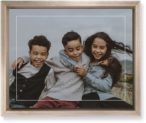 Floating Frame Wall Art, Metallic, Single piece, Mounted, 8x10, White