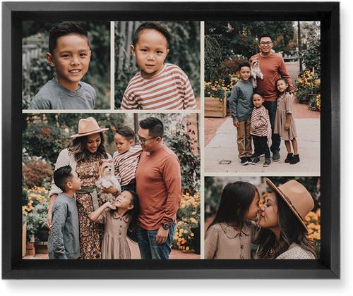 Gallery of Five Wall Art, Black, Single piece, Mounted, 8x10, Multicolor, multi