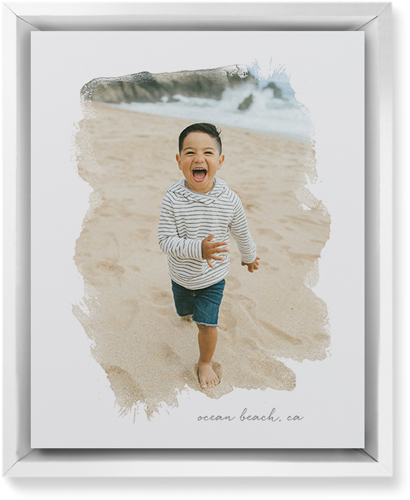 Brushstrokes Portrait Wall Art, White, Single piece, Mounted, 8x10, White
