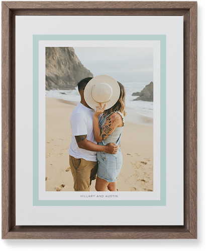 Freeze Frame Wall Art, Walnut, Single piece, Mounted, 8x10, Green, mint