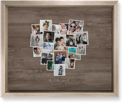 Heart Strings Wall Art, Metallic, Single piece, Mounted, 8x10, Brown, wood