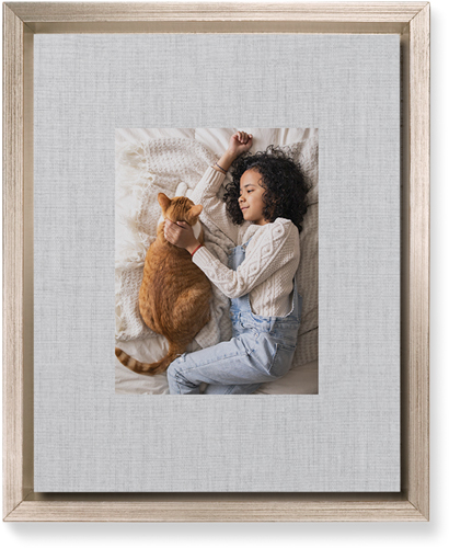 Full Frame One Wall Art, Metallic, Single piece, Mounted, 8x10, White