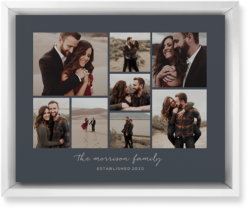 Pieces of Eight Wall Art, White, Single piece, Mounted, 8x10, Gray, gray