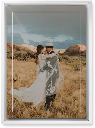 Floating Frame Portrait Wall Art, White, Single piece, Mounted, 10x14, White, white