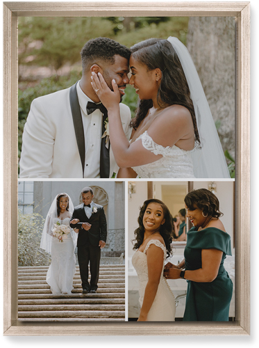 Gallery of Three Portrait Wall Art, Metallic, Single piece, Mounted, 10x14, Multicolor, multi