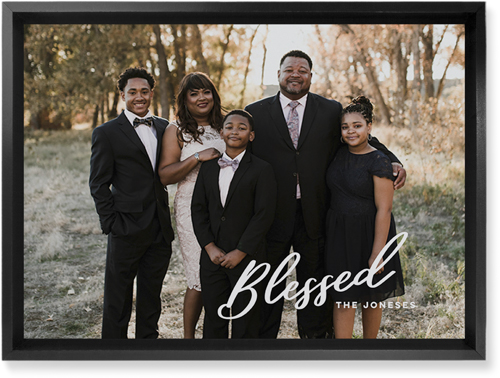 Blessed Letters Wall Art, Black, Single piece, Mounted, 10x14, White