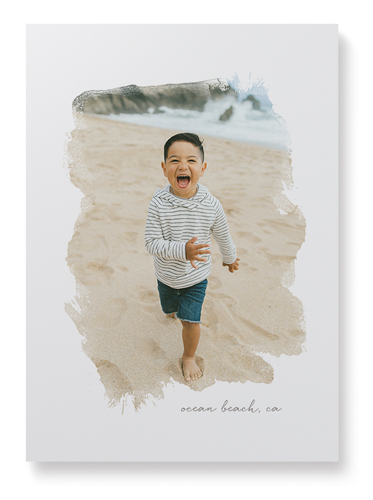 Brushstrokes Portrait Wall Art, No Frame, Single piece, Mounted, 10x14, White, white