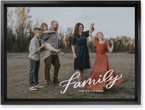 Family Letters Wall Art, Black, Single piece, Mounted, 10x14, White, white