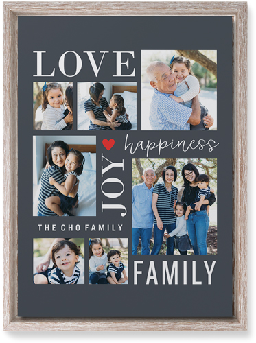 Happiness Is Wall Art, Rustic, Single piece, Mounted, 10x14, Gray, gray