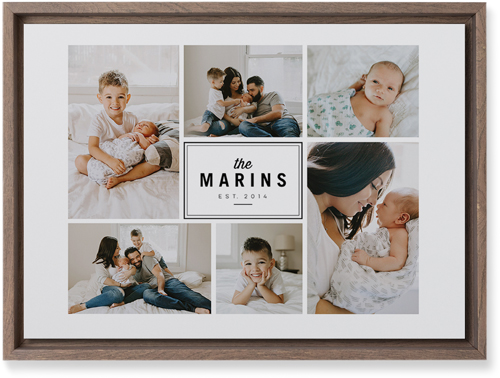 Round We Go Wall Art, Walnut, Single piece, Mounted, 10x14, White, white