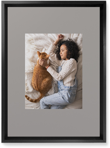 Full Frame One Wall Art, Black, Single piece, Mounted, 10x14, Gray, stone