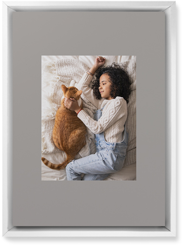 Full Frame One Wall Art, White, Single piece, Mounted, 10x14, Gray, stone