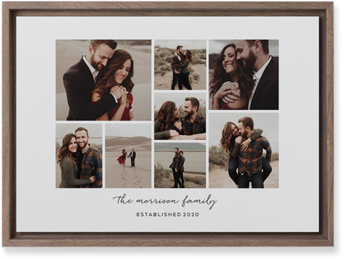 Pieces of Eight Wall Art, Walnut, Single piece, Mounted, 10x14, White, white