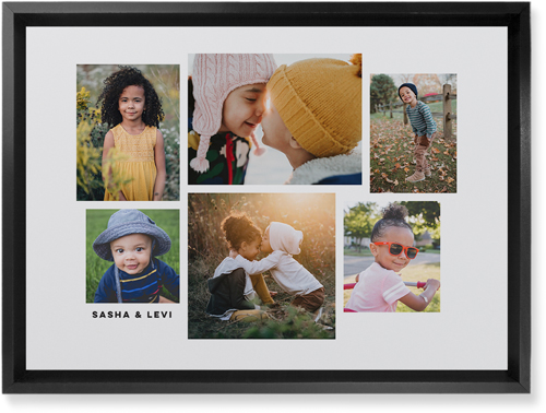 Six Times Wall Art, Black, Single piece, Mounted, 10x14, White, white