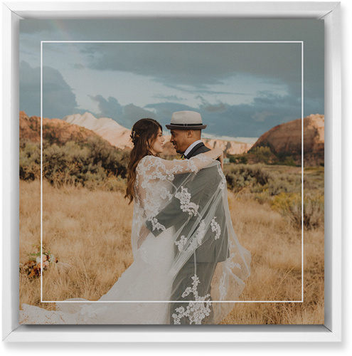 Floating Frame Portrait Wall Art, White, Single piece, Mounted, 12x12, White, white