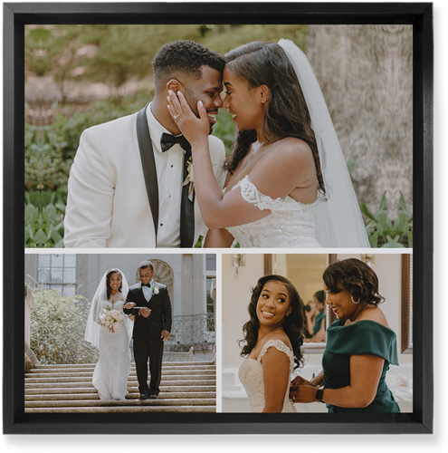 Gallery of Three Portrait Wall Art, Black, Single piece, Mounted, 12x12, Multicolor, multi