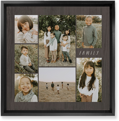 Lucky Seven Wall Art, Black, Single piece, Mounted, 12x12, Multicolor