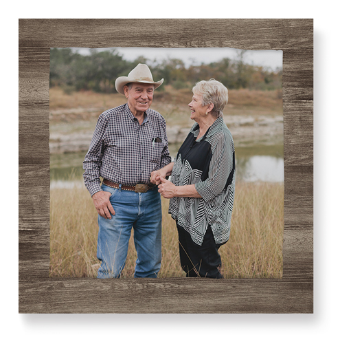 Countryside Portrait Wall Art, No Frame, Single piece, Mounted, 12x12, Brown, wood