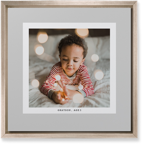 Frame Up Wall Art, Metallic, Single piece, Mounted, 12x12, Gray, silver lining