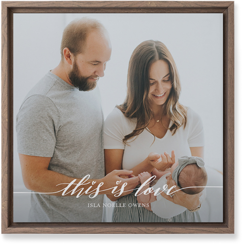 Love Is Portrait Wall Art, Walnut, Single piece, Mounted, 12x12, White, white